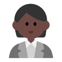 Office Worker: Dark Skin Tone — Toss Face