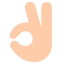 OK Hand: Light Skin Tone — Toss Face