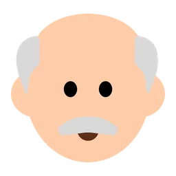 Old Man: Light Skin Tone — Toss Face