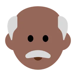 Old Man: Medium-Dark Skin Tone — Toss Face