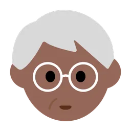 Older Person: Medium-Dark Skin Tone — Toss Face