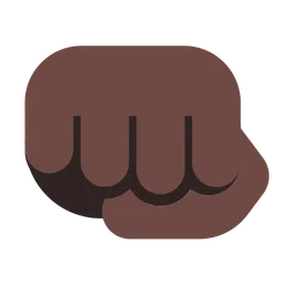 Oncoming Fist: Dark Skin Tone — Toss Face