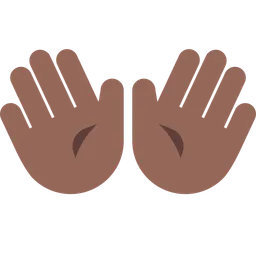 Open Hands: Medium-Dark Skin Tone — Toss Face