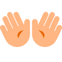 Open Hands: Medium-Light Skin Tone — Toss Face