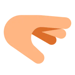Palm Down Hand: Medium-Light Skin Tone — Toss Face
