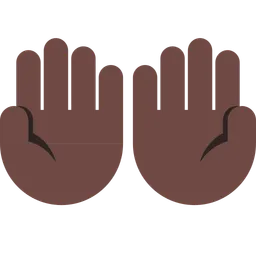 Palms Up Together: Dark Skin Tone — Toss Face