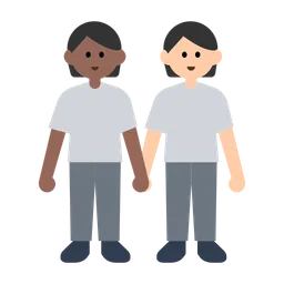 People Holding Hands: Medium-Dark Skin Tone, Light Skin Tone — Toss Face