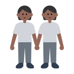 People Holding Hands: Medium-Dark Skin Tone — Toss Face