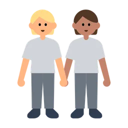 People Holding Hands: Medium-Light Skin Tone, Medium Skin Tone — Toss Face