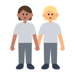 People Holding Hands: Medium Skin Tone, Medium-Light Skin Tone — Toss Face