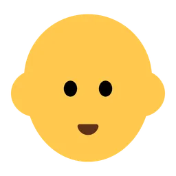 Person: Bald — Toss Face