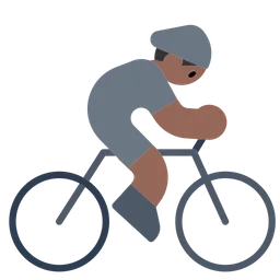 Person Biking: Medium-Dark Skin Tone — Toss Face