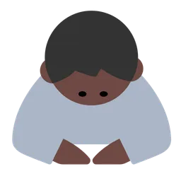 Person Bowing: Dark Skin Tone — Toss Face