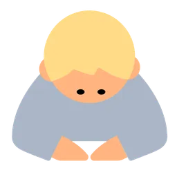 Person Bowing: Medium-Light Skin Tone — Toss Face