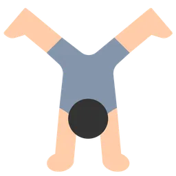 Person Cartwheeling: Light Skin Tone — Toss Face