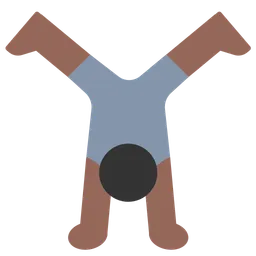 Person Cartwheeling: Medium-Dark Skin Tone — Toss Face