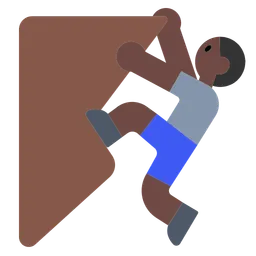 Person Climbing: Dark Skin Tone — Toss Face