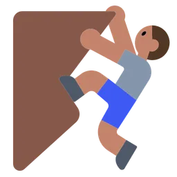 Person Climbing: Medium Skin Tone — Toss Face