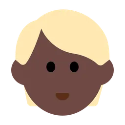 Person: Dark Skin Tone, Blond Hair — Toss Face