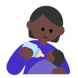 Person Feeding Baby: Dark Skin Tone — Toss Face