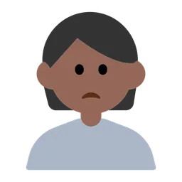 Person Frowning: Medium-Dark Skin Tone — Toss Face