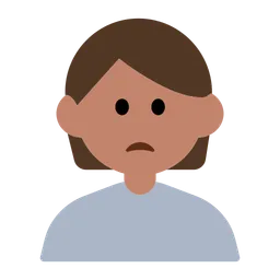 Person Frowning: Medium Skin Tone — Toss Face