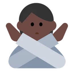 Person Gesturing No: Dark Skin Tone — Toss Face
