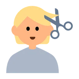 Person Getting Haircut: Medium-Light Skin Tone — Toss Face