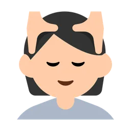 마사지를 받는 사람: 밝은 피부 톤 — Toss Face