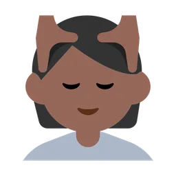 Person Getting Massage: Medium-Dark Skin Tone — Toss Face