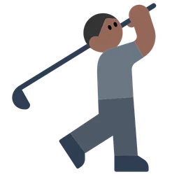 Person Golfing: Medium-Dark Skin Tone — Toss Face