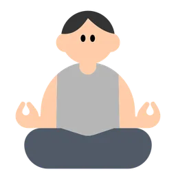 Person in Lotus Position: Light Skin Tone — Toss Face