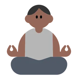 Person in Lotus Position: Medium-Dark Skin Tone — Toss Face