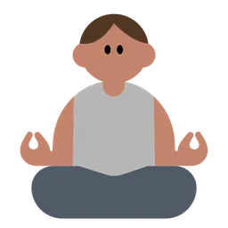 Person in Lotus Position: Medium Skin Tone — Toss Face