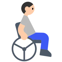 Person in Manual Wheelchair: Light Skin Tone — Toss Face