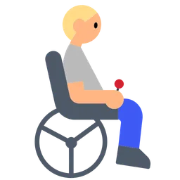 Person in Motorized Wheelchair: Medium-Light Skin Tone — Toss Face
