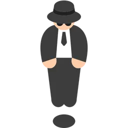 Person in Suit Levitating: Light Skin Tone — Toss Face