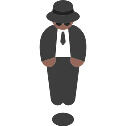 Person in Suit Levitating: Medium-Dark Skin Tone — Toss Face