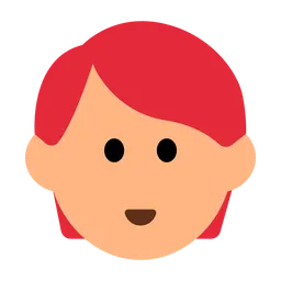 Person: Medium-Light Skin Tone, Red Hair — Toss Face
