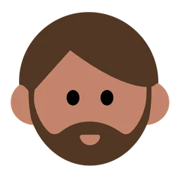 Person: Medium Skin Tone, Beard — Toss Face