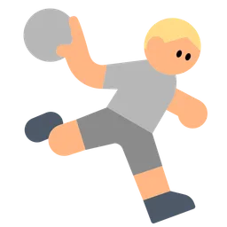 Person Playing Handball: Medium-Light Skin Tone — Toss Face