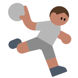 Person Playing Handball: Medium Skin Tone — Toss Face