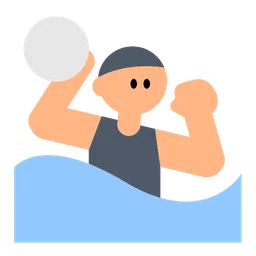 Person Playing Water Polo: Medium-Light Skin Tone — Toss Face