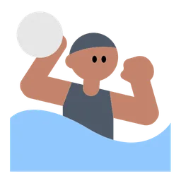 Person Playing Water Polo: Medium Skin Tone — Toss Face