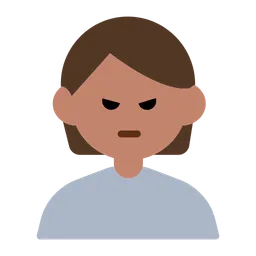 Person Pouting: Medium Skin Tone — Toss Face