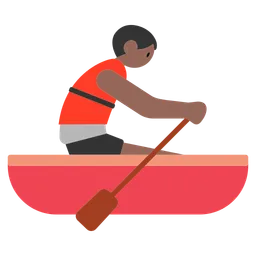 Person Rowing Boat: Medium-Dark Skin Tone — Toss Face