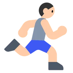 Person Running: Light Skin Tone — Toss Face