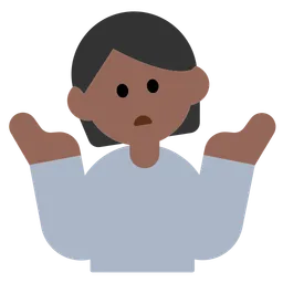 Person Shrugging: Medium-Dark Skin Tone — Toss Face