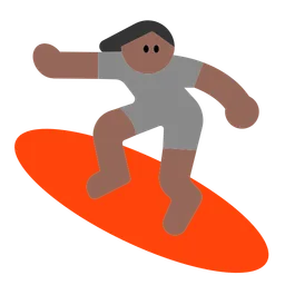 Person Surfing: Medium-Dark Skin Tone — Toss Face
