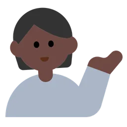 Person Tipping Hand: Dark Skin Tone — Toss Face